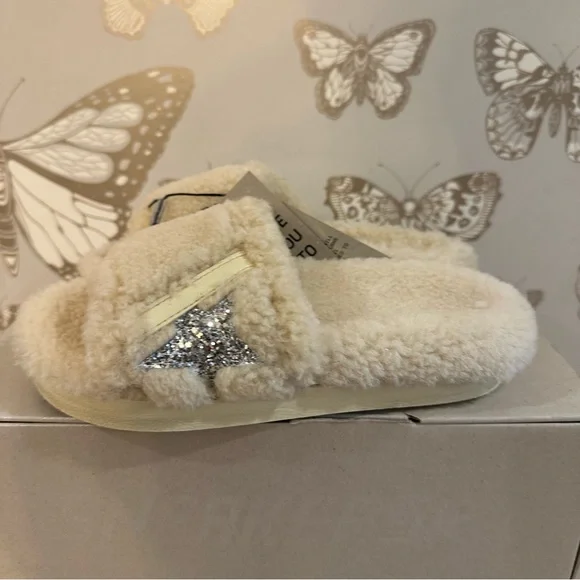 Golden Goose Poolstar Slides with Glitter Star - Picture 5 of 7